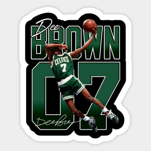 Dee Brown Basketball Legend Signature Vintage Retro 80s 90s Bootleg Rap Style Sticker